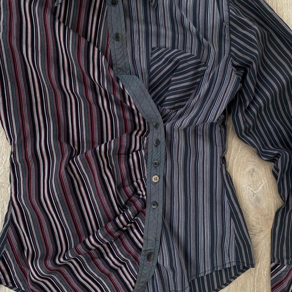 Miss Sixty Multicolor Striped Button Down Shirt - Picture 3 of 8